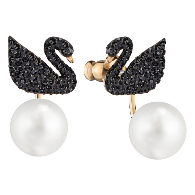Iconic Swan Pierced Earrings Jacket