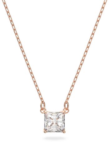 Attract Necklace Square Rose Gold Plated