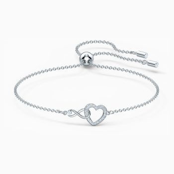 Swarovski Infinity Heart Bracelet White