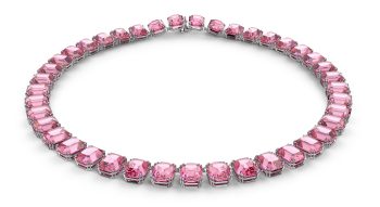 Millenia necklace Octagon cut Pink Rhodium