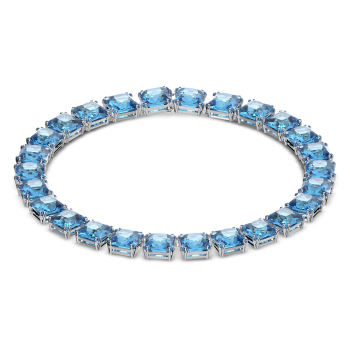 Millenia necklace Square cut Blue Rhodium