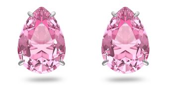 Gema stud earrings Pink Rhodium