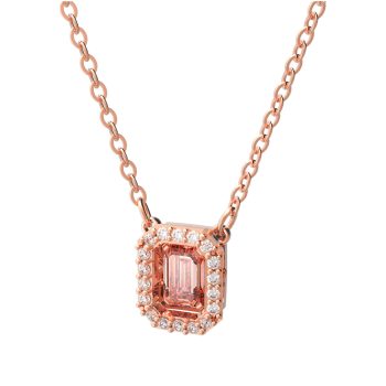 Millenia necklace Octagon cut Swarovski zirconia Pink Rose