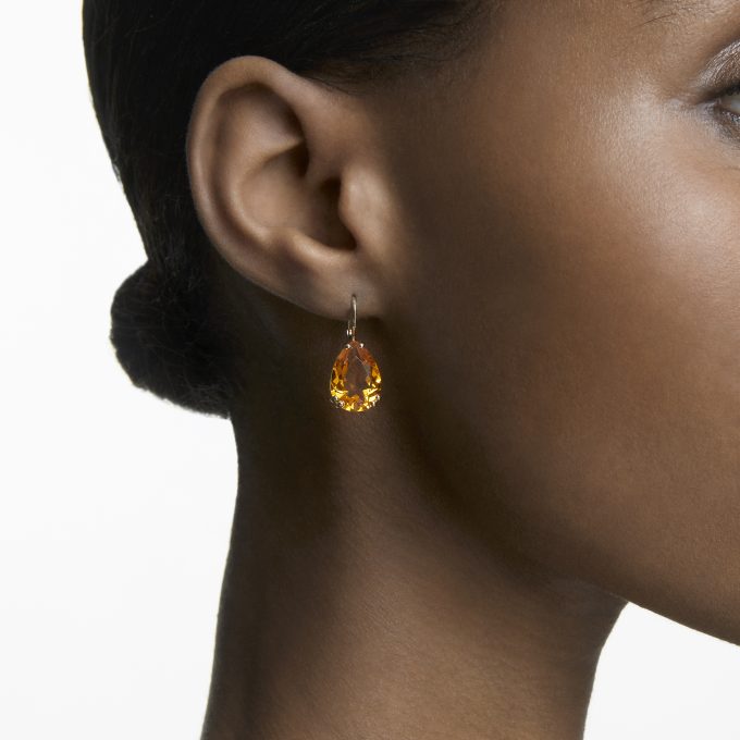 Millenia drop earrings Pear cut Yellow Gold-tone