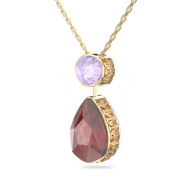 Orbita necklace Drop cut crystal Multicolored