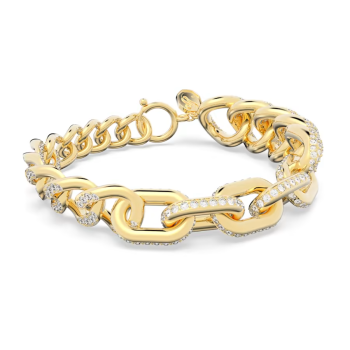 Dextera bracelet Pavé  White  Gold-tone plated