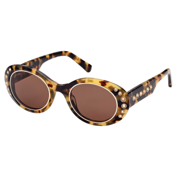 Sunglasses Oversized Pavé Brown