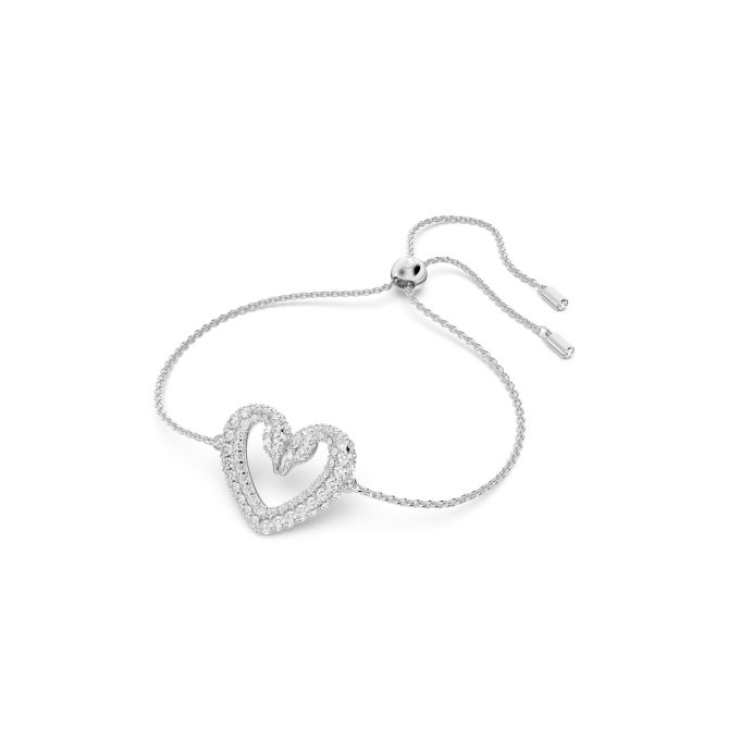 Una bracelet Heart White Rhodium