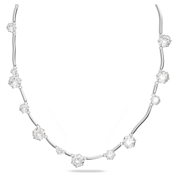 Constella necklace Mixed round cuts White Rhodium