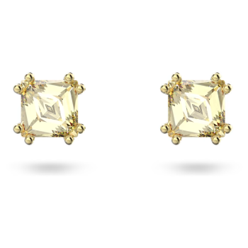 Stilla stud earrings Square cut Yellow Gold-tone plated