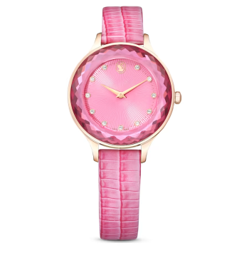 Octea Nova watch Swiss Made Leather strap Pink Rose gold-tone finish