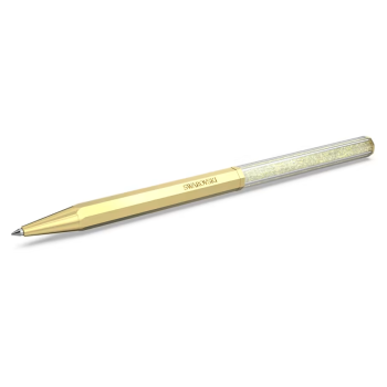 Crystalline ballpoint pen Octagon shape Gold tone Gold-tone plated