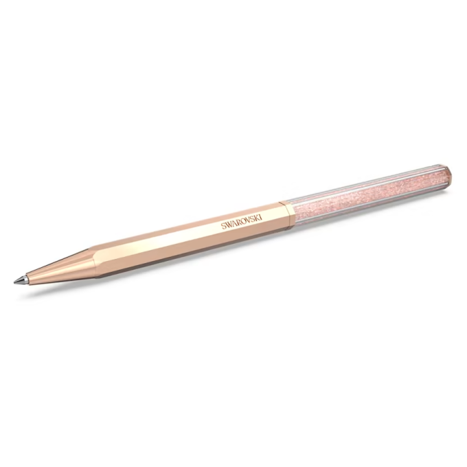 Crystalline ballpoint pen Octagon shape Rose gold tone Rose gold-tone plated