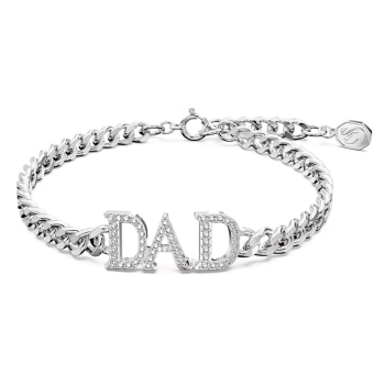 Father's Day - Dad bracelet White Rhodium plated