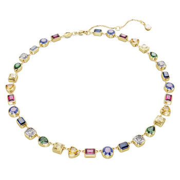 Stilla necklace Mixed cuts Multicolored Gold tone plated