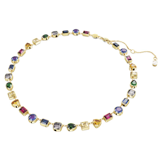 Stilla necklace Mixed cuts Multicolored Gold tone plated