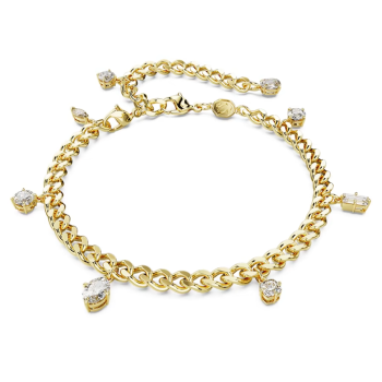 Dextera bracelet and anklet Mixed cuts White Gold-tone plated