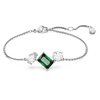 Mesmera bracelet Mixed cuts Green Rhodium plated