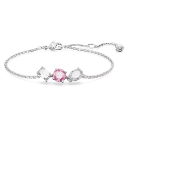 Mesmera bracelet Mixed cuts Pink Rhodium plated