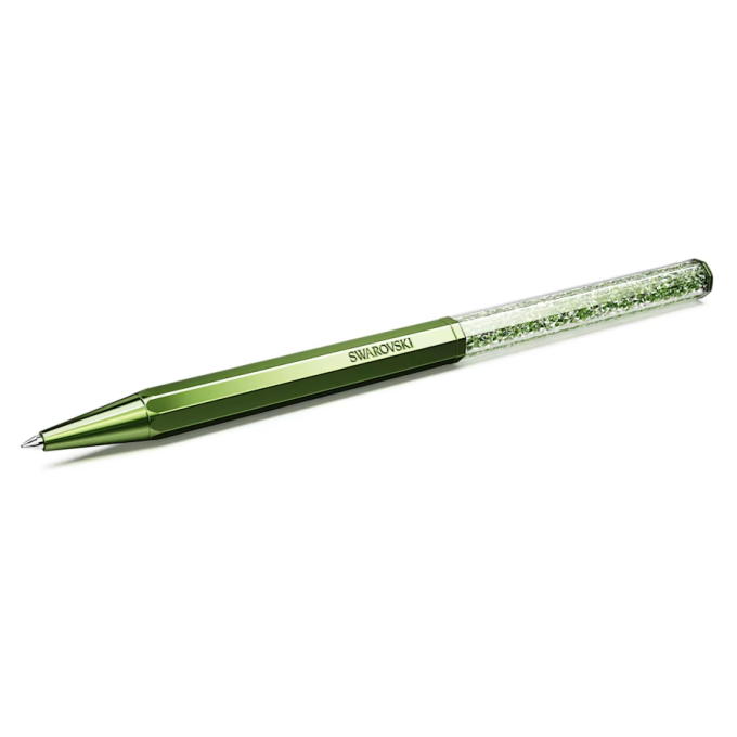 Crystalline ballpoint pen Octagon shape Green Green lacquered