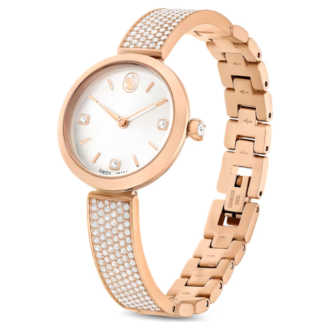 New Illumina watch Swiss Made Metal bracelet Rose gold tone Rose gold-tone finish