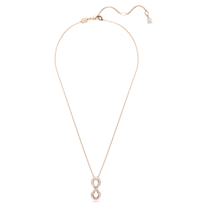 Hyperbola pendant Infinity White Rose gold-tone plated