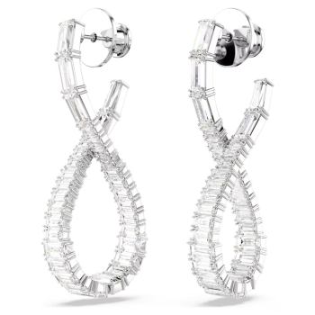 Hyperbola drop earrings Infinity White Rhodium plated