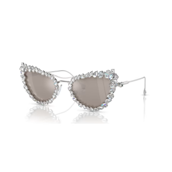 2 in 1 clip-on sunglasses Statement Cat-eye shape SK7011EL White