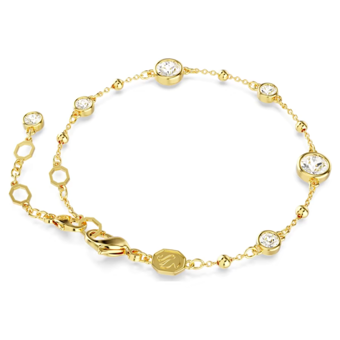 Imber bracelet Round cut White Gold-tone plated