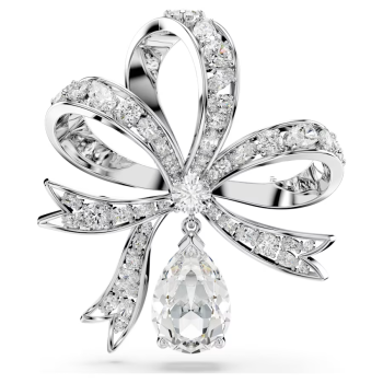 Hyperbola brooch Bow White Rhodium plated