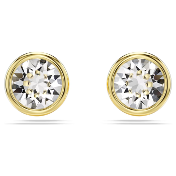 Imber stud earrings Round cut White Gold-tone plated