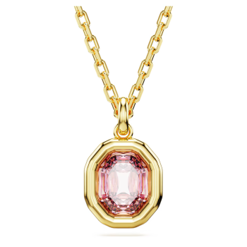 Imber pendant Octagon cut Pink Gold-tone plated