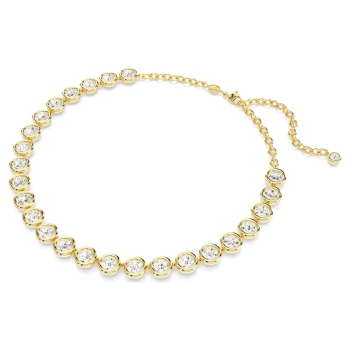Imber necklace Round cut White Gold-tone plated