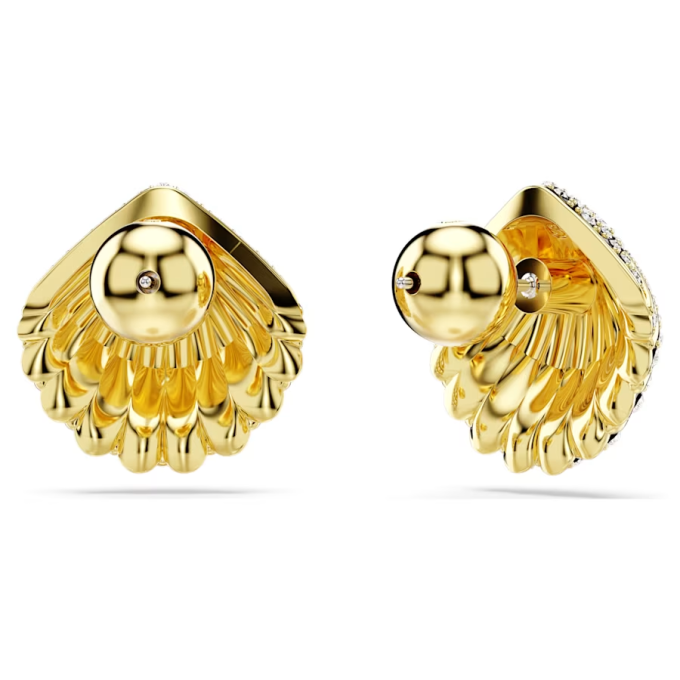 Idyllia stud earrings Shell White Gold-tone plated
