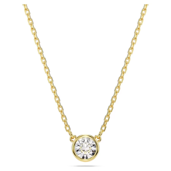 Imber pendant Round cut White Gold-tone plated