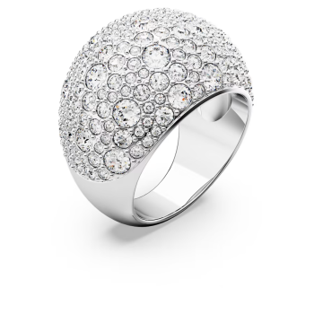 Luna cocktail ring Moon White Rhodium plated
