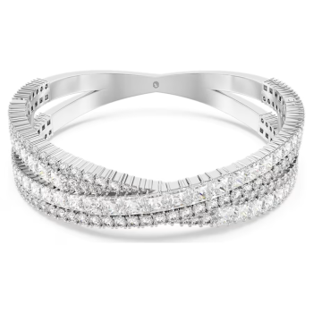 Hyperbola cuff Mixed cuts Infinity White Rhodium plated