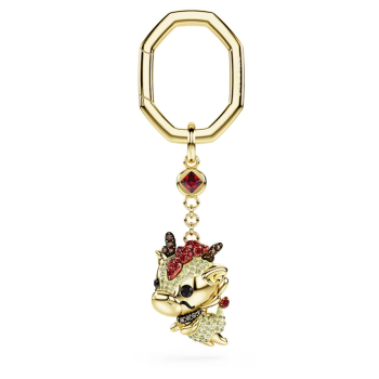 Chinese Zodiac key ring Dragon Yellow Gold-tone plated