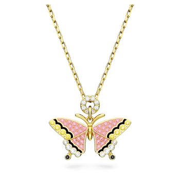 Idyllia pendant Butterfly Multicolored Gold-tone plated