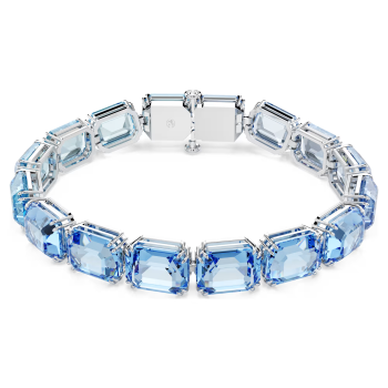 Millenia bracelet Octagon cut Color gradient Blue Rhodium plated