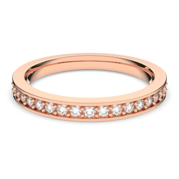 Rare ring White Rose gold-tone plated