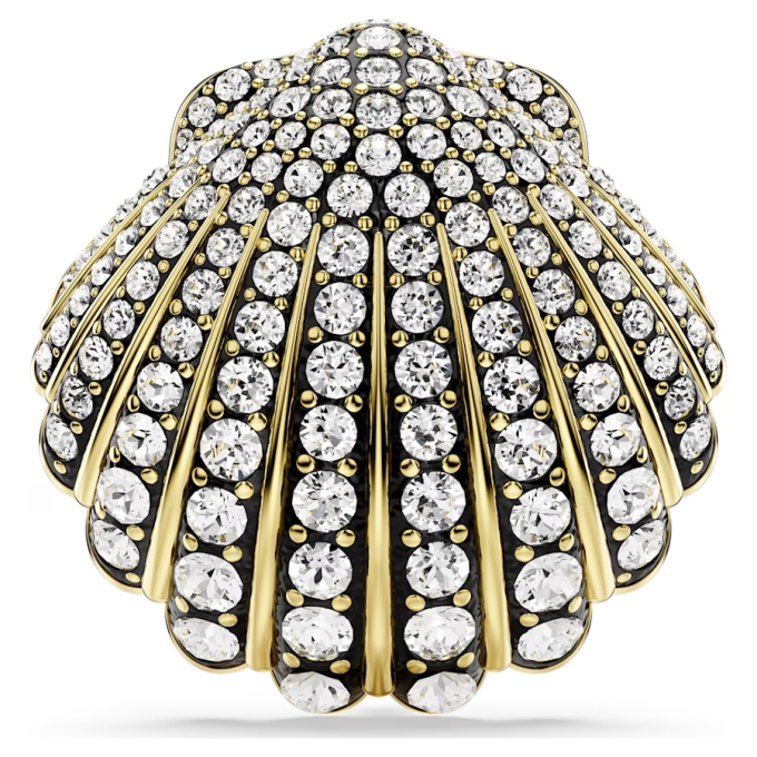 Idyllia brooch Shell White Gold-tone plated
